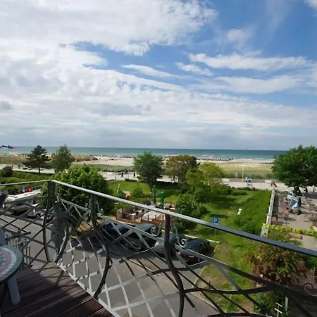 Villa Seeblick Warnemuende - Fewo Mit Meerblick Und Balkon Direkt Am Strand Fuer 2-4 Pers Rostock Exterior foto