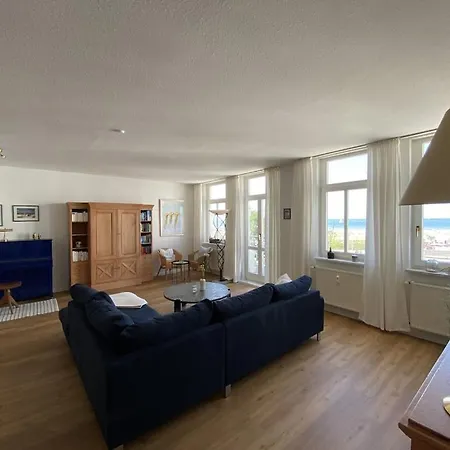 Villa Seeblick Warnemuende - Fewo Mit Meerblick Und Balkon Direkt Am Strand Fuer 2-4 Pers Rostock Exterior foto